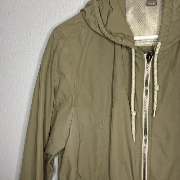 Eddie Bauer Green Hooded Lightweight Mid Length  Rain Jacket Size XL - Picture 8 of 15